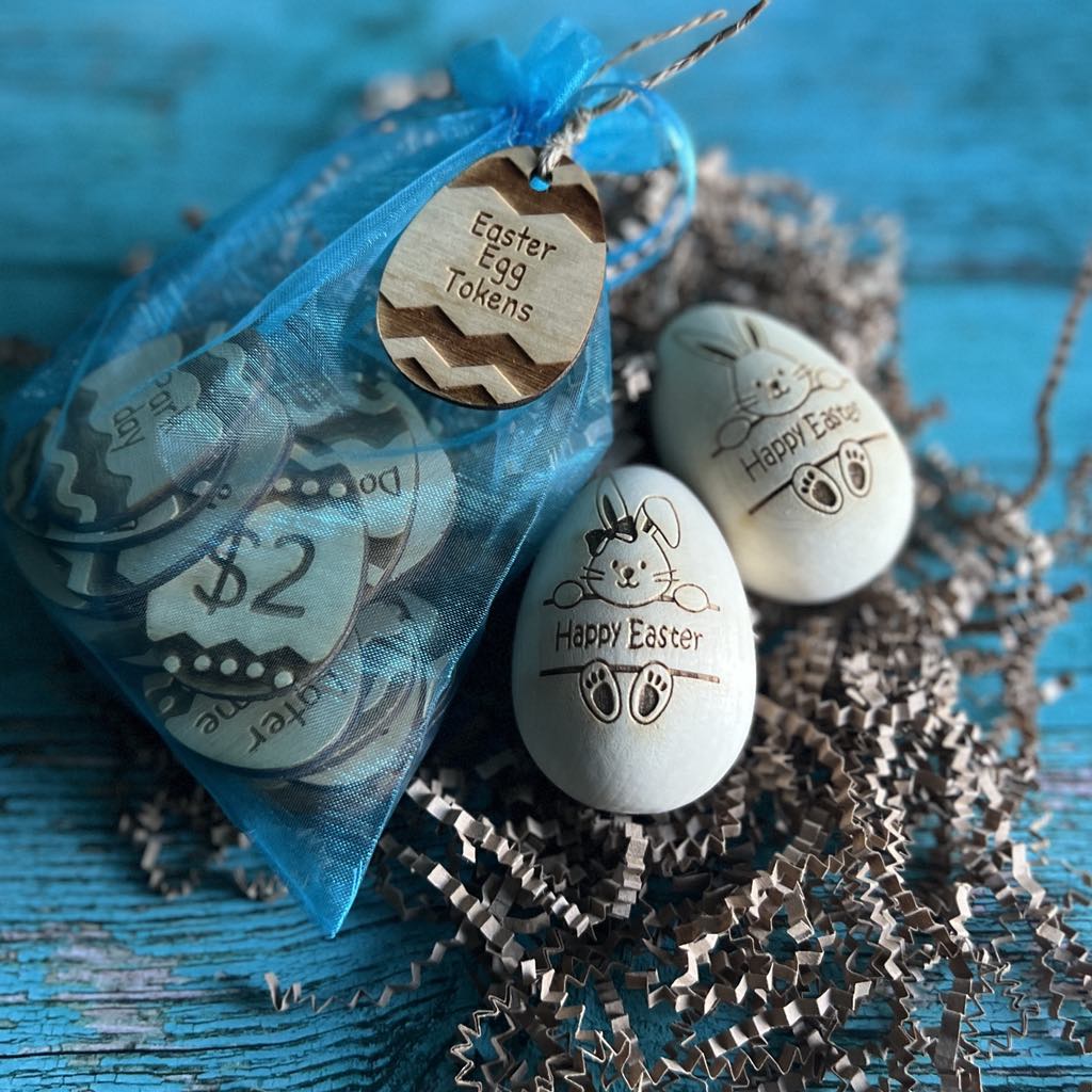 Wooden Engraved Easter Eggs Personalized