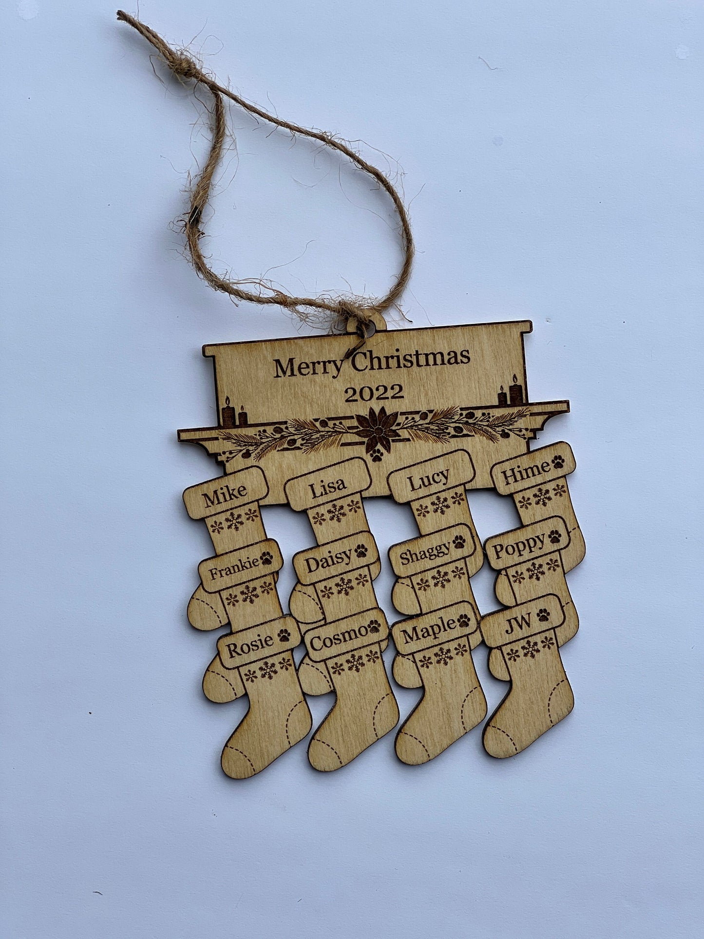 Family Personalized Christmas Oranment