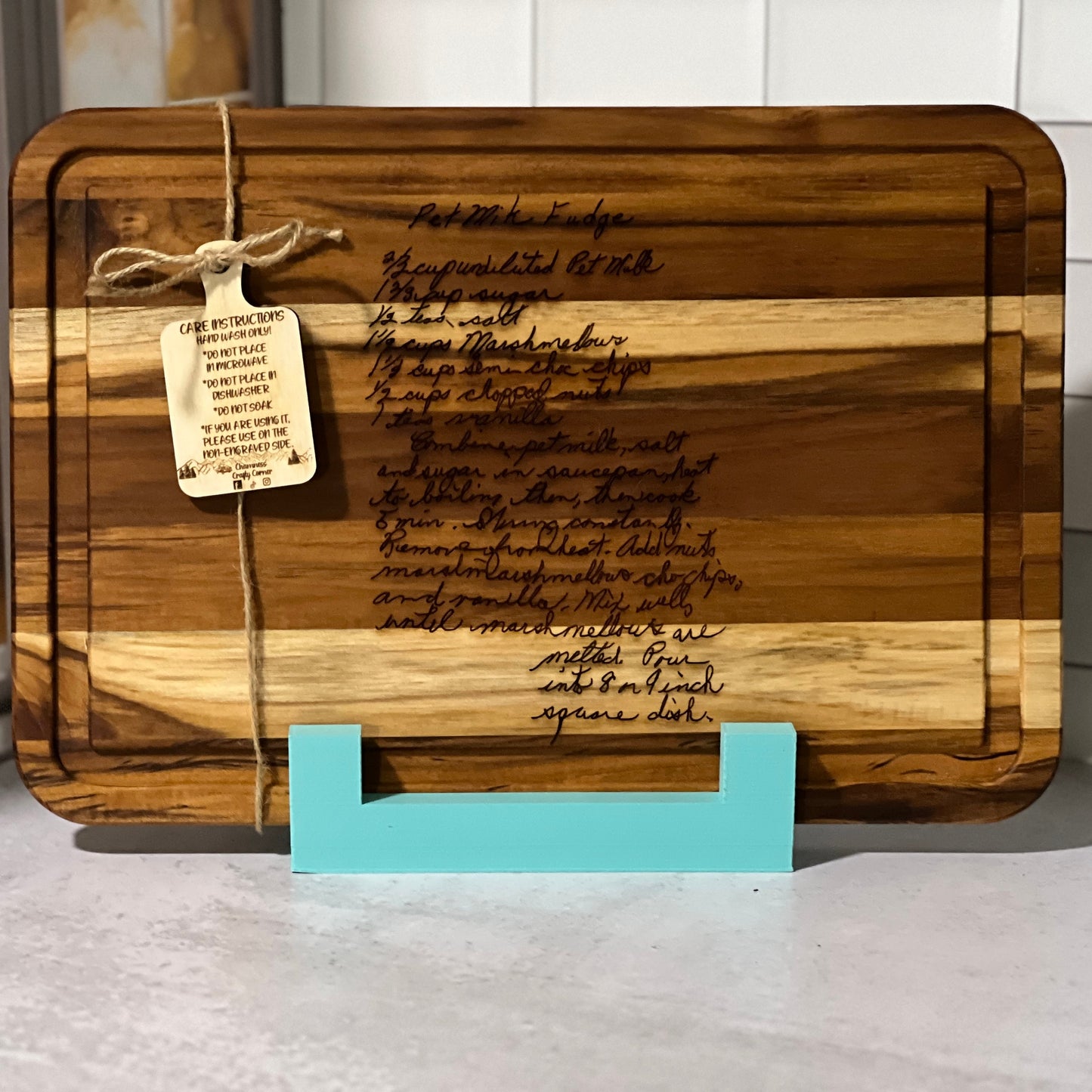 Recipe Engraved Cutting Board Personalized Gift