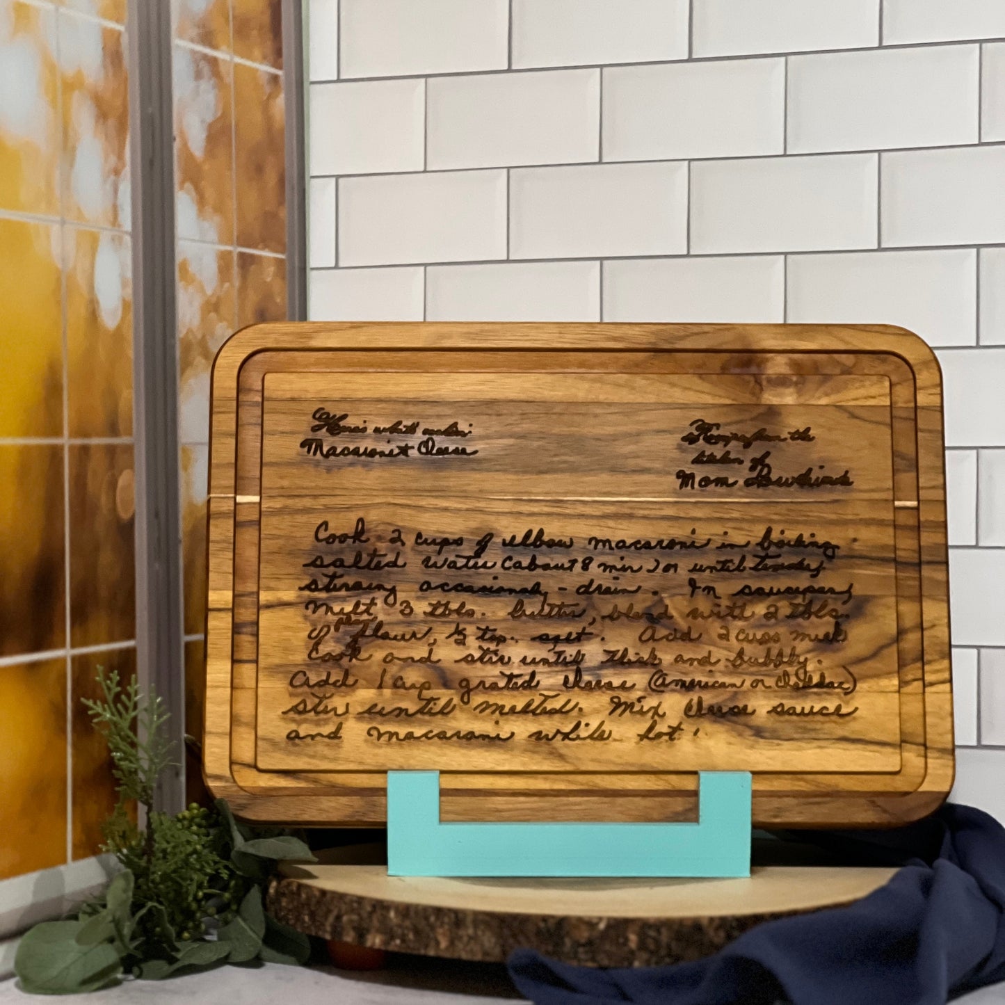 Recipe Engraved Cutting Board Personalized Gift