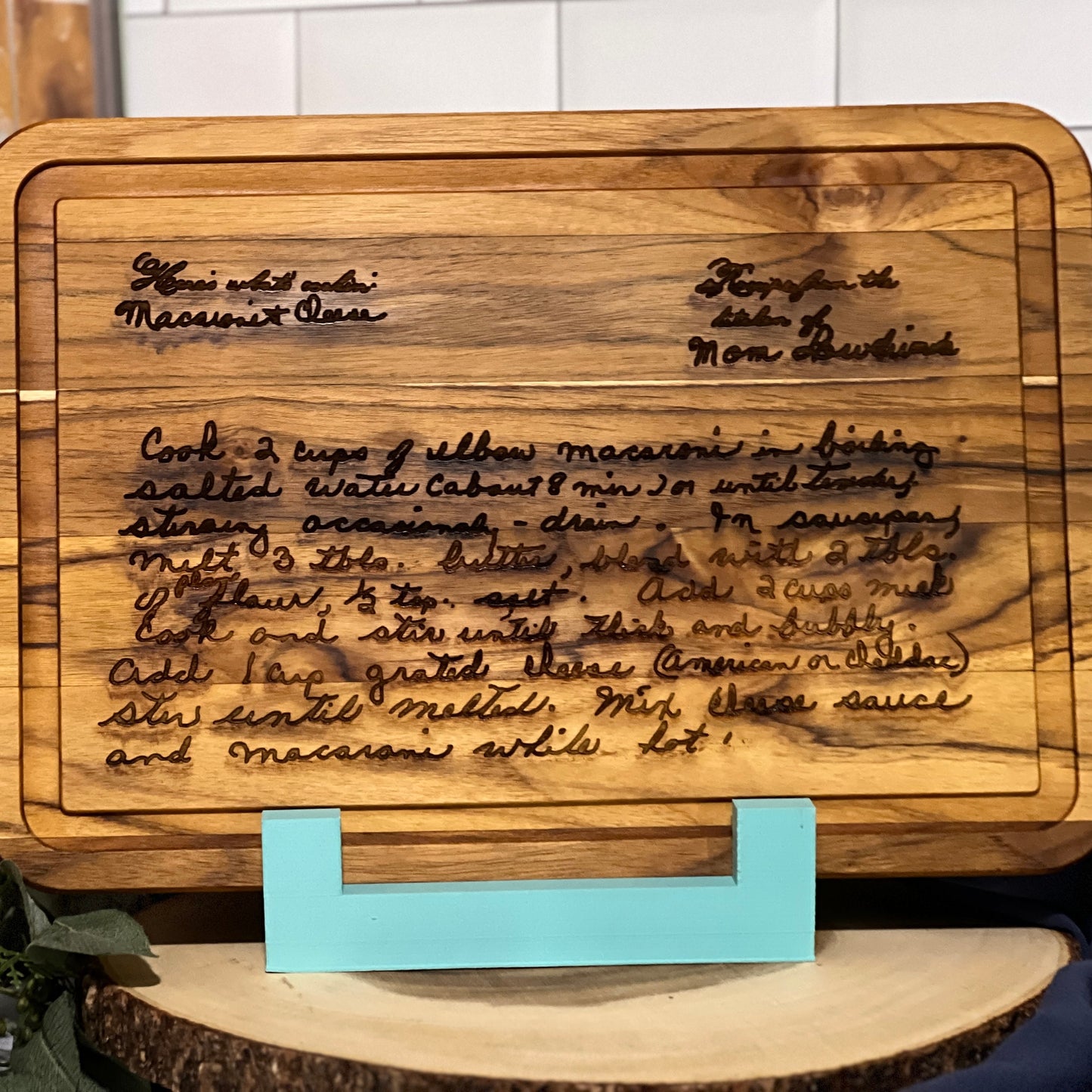 Recipe Engraved Cutting Board Personalized Gift