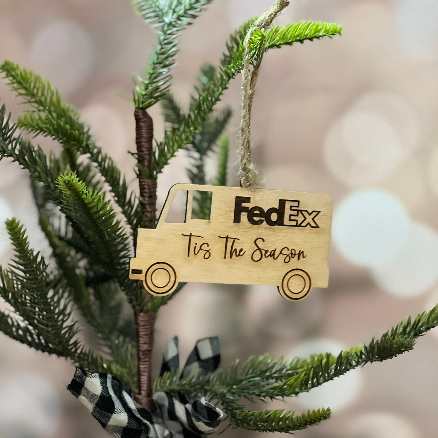 FedEx, Amazon Delivery, and UPS Christmas Ornament