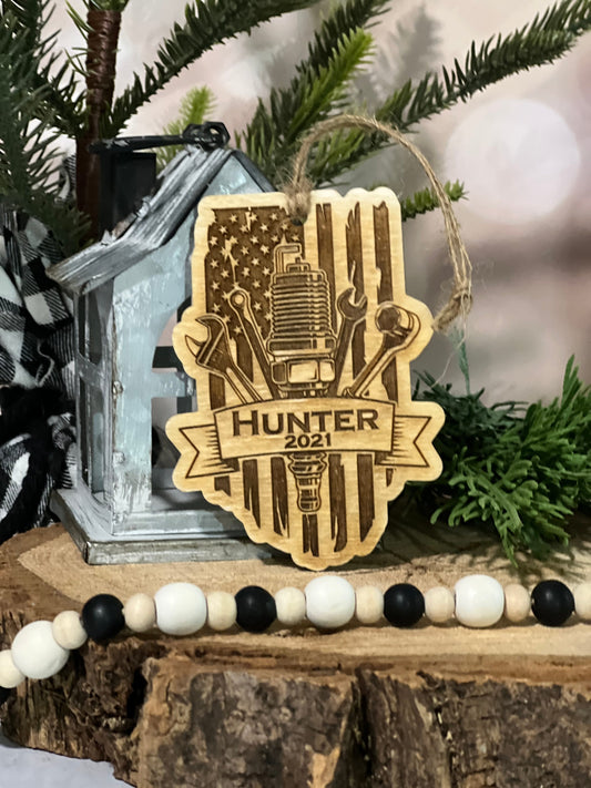 Personalized Mechanic Ornment