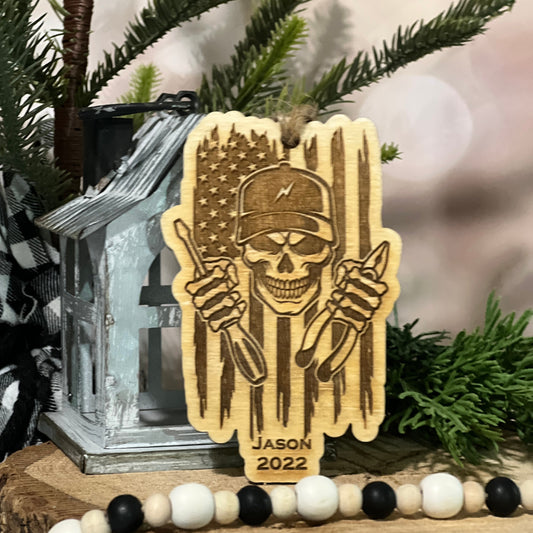 Personalized Electrician Ornament