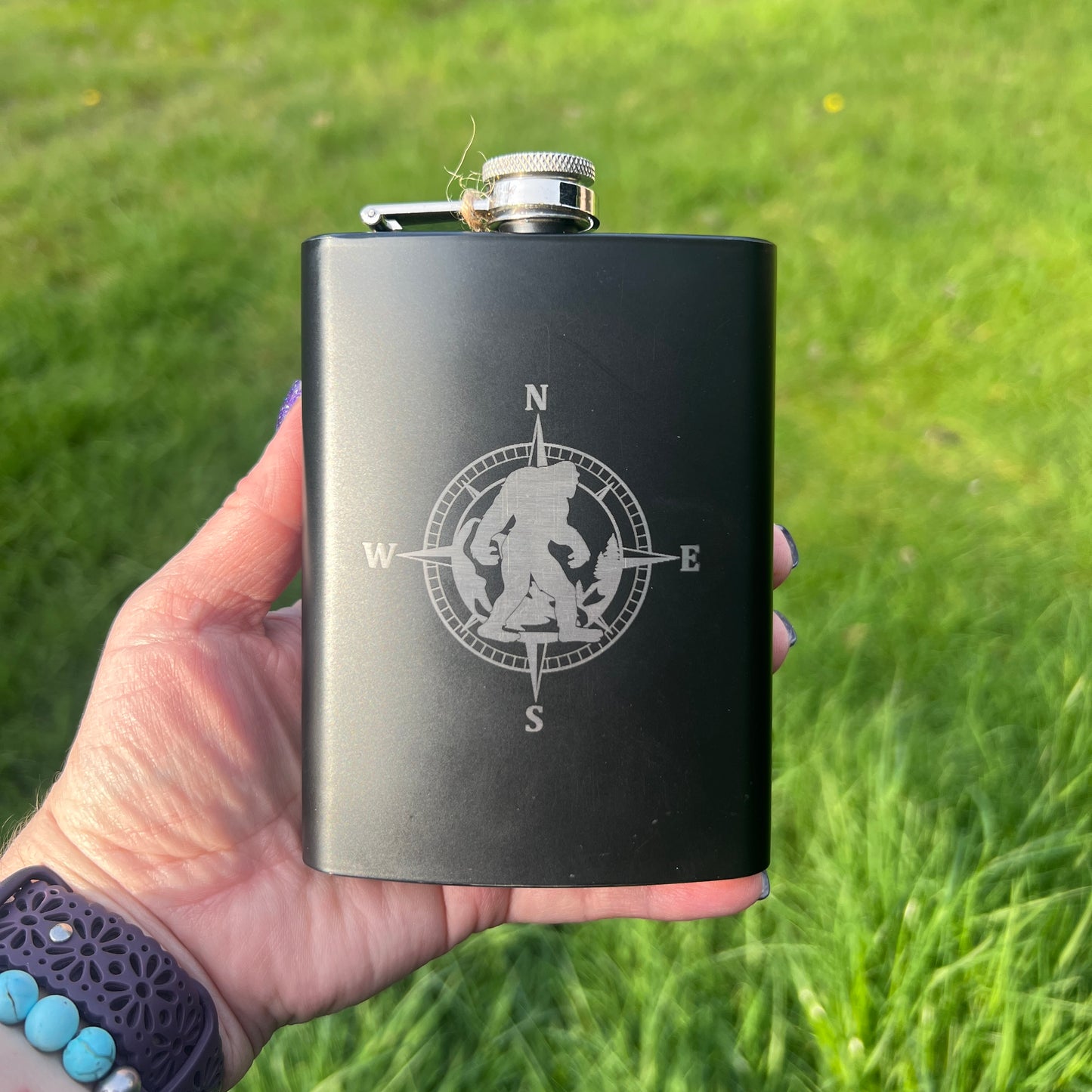 Bigfoot Compass Flask