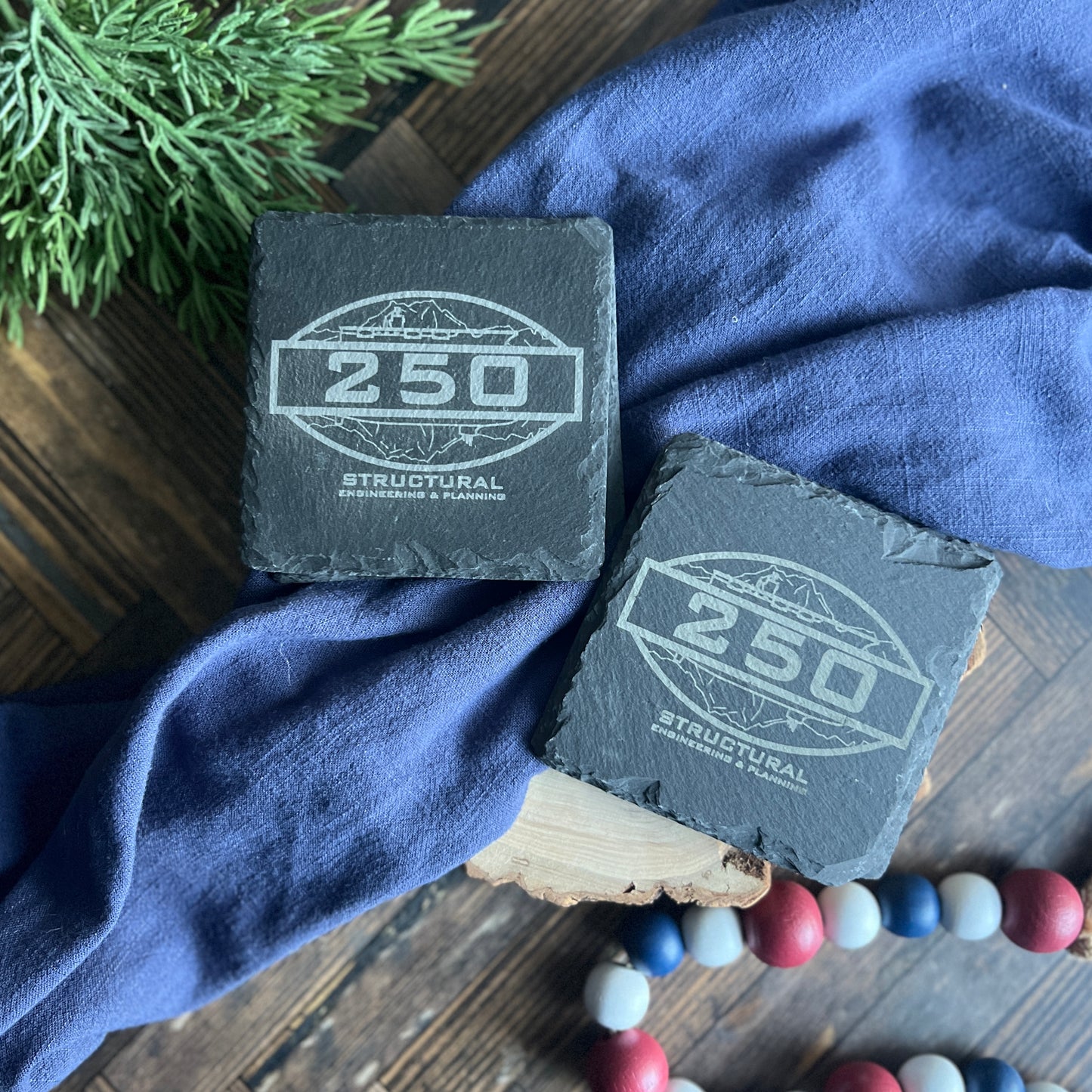Code 250 Set of 4 Slate Coasters