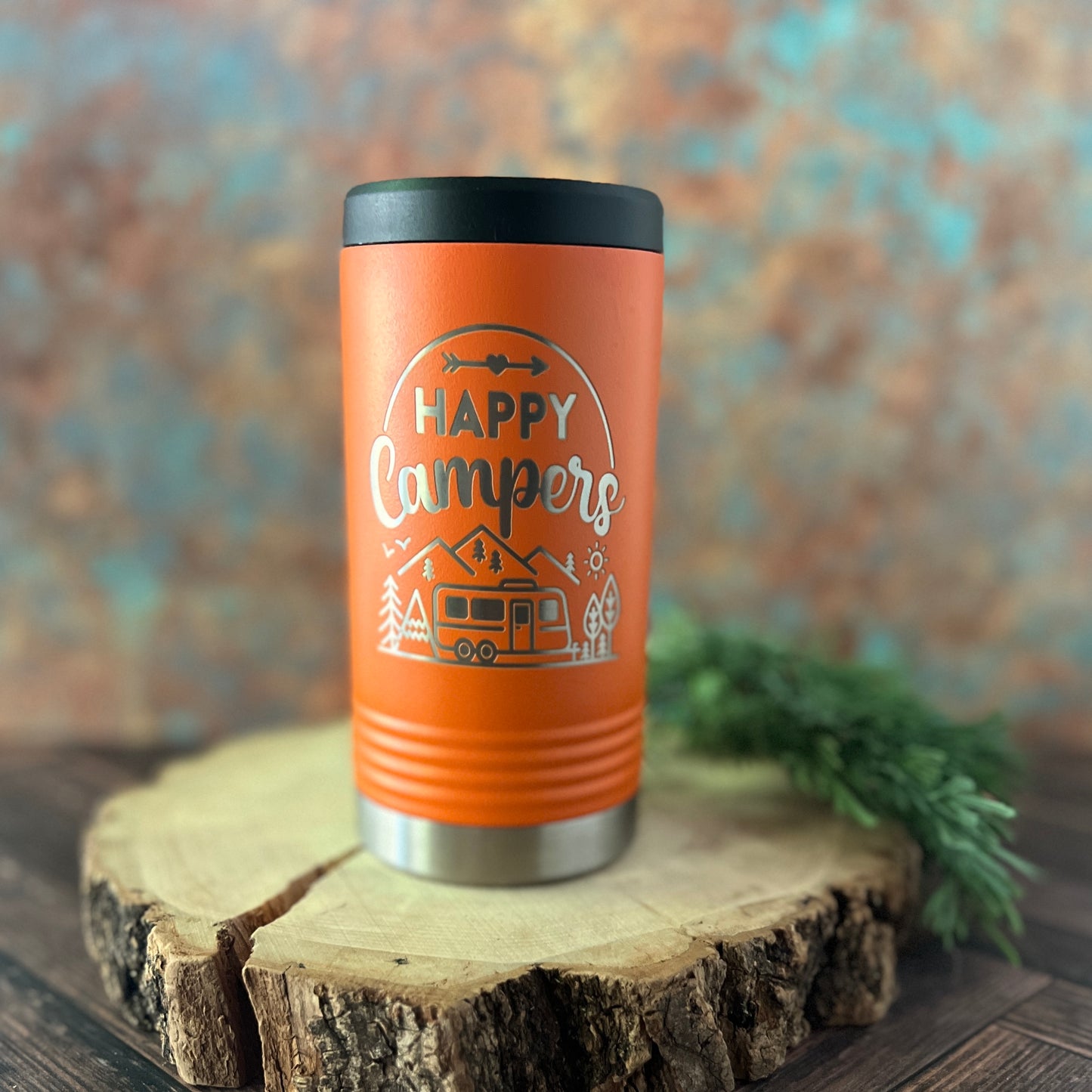 Happy Camper Stainless Insulated Slim Can Holder