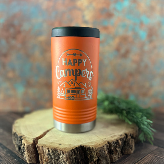 Happy Camper Stainless Insulated Slim Can Holder