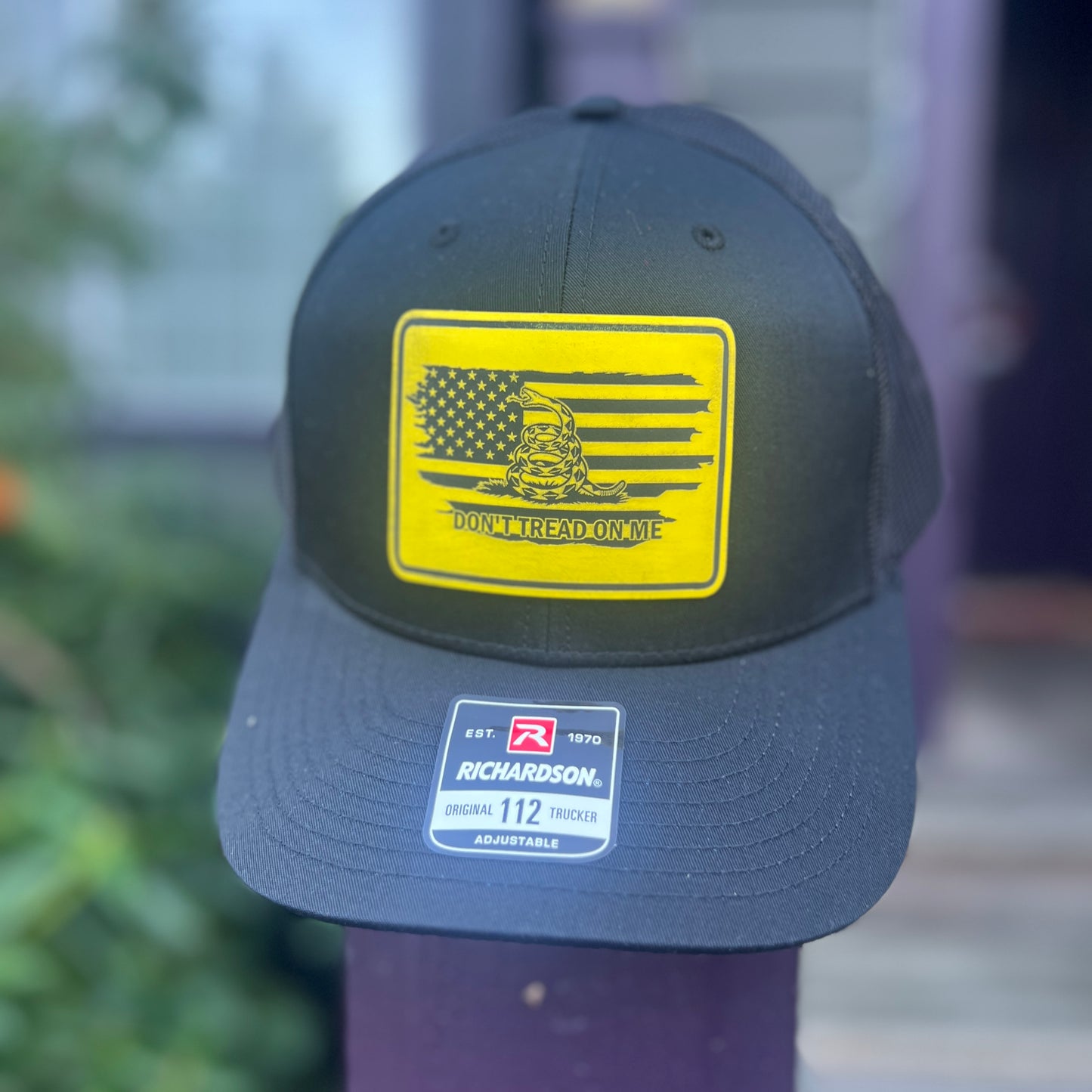 Don’t Tread On Me 112 Richardson Black Trucker Hat