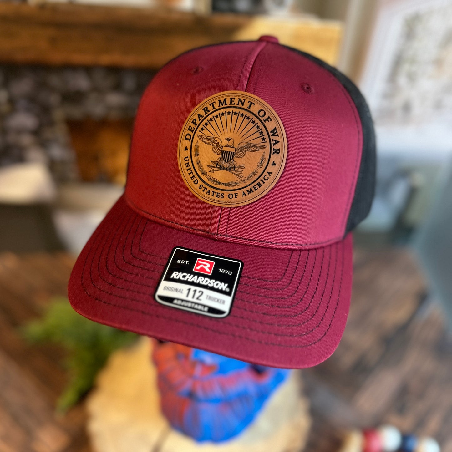 Department of War Cardinal/Black Richardson 112 Trucker Hat