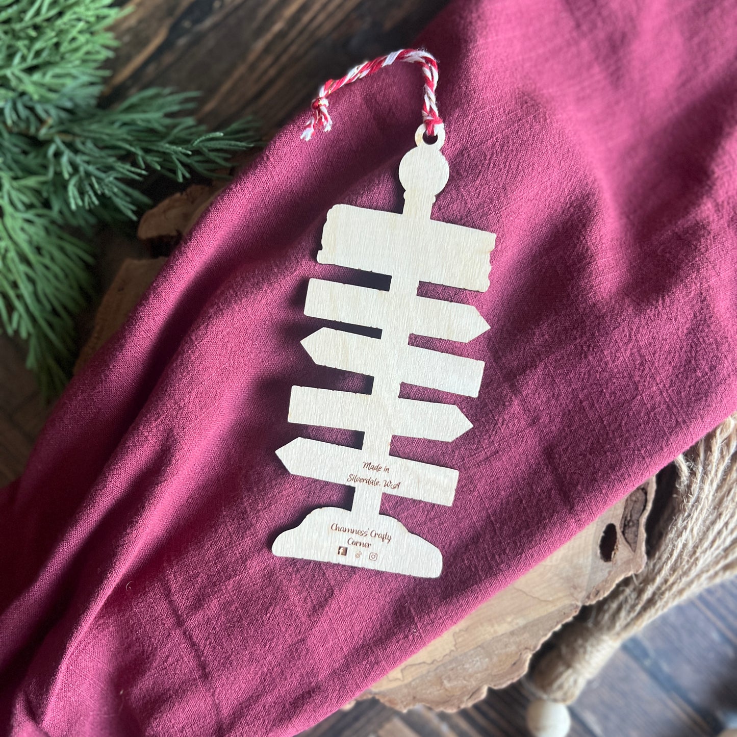 Santa Stop Here Ornament