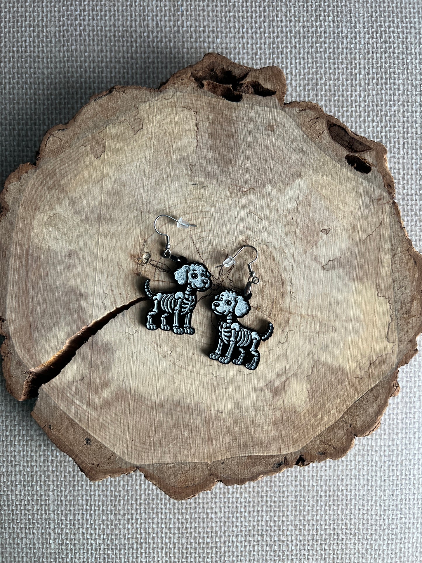 Skelton Dog Earrings