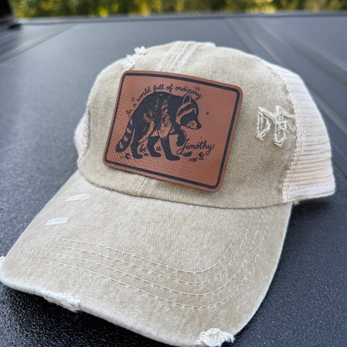 Jimothy Laser Engraved Leatherette Hat