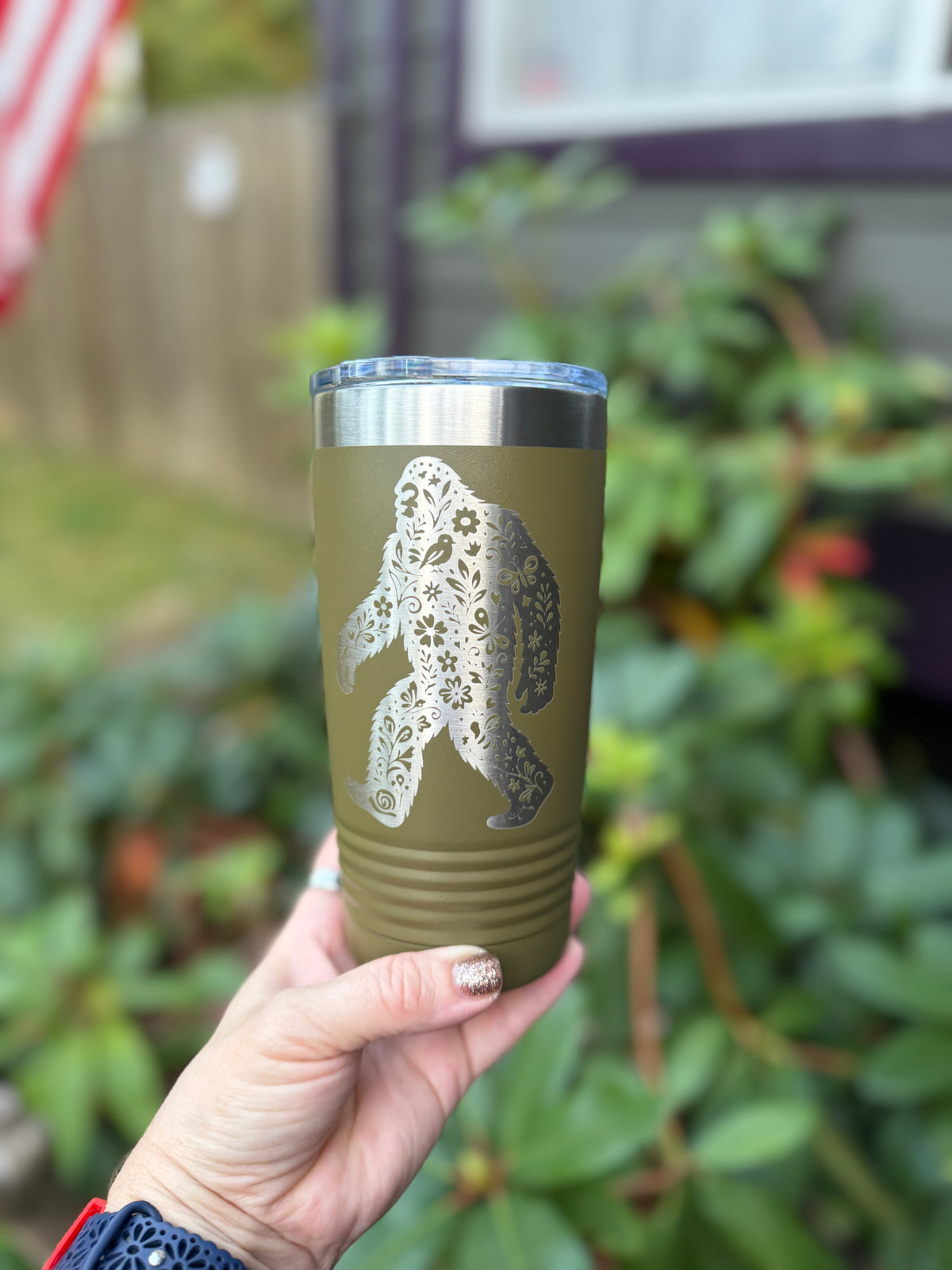 Floral Bigfoot Tumbler