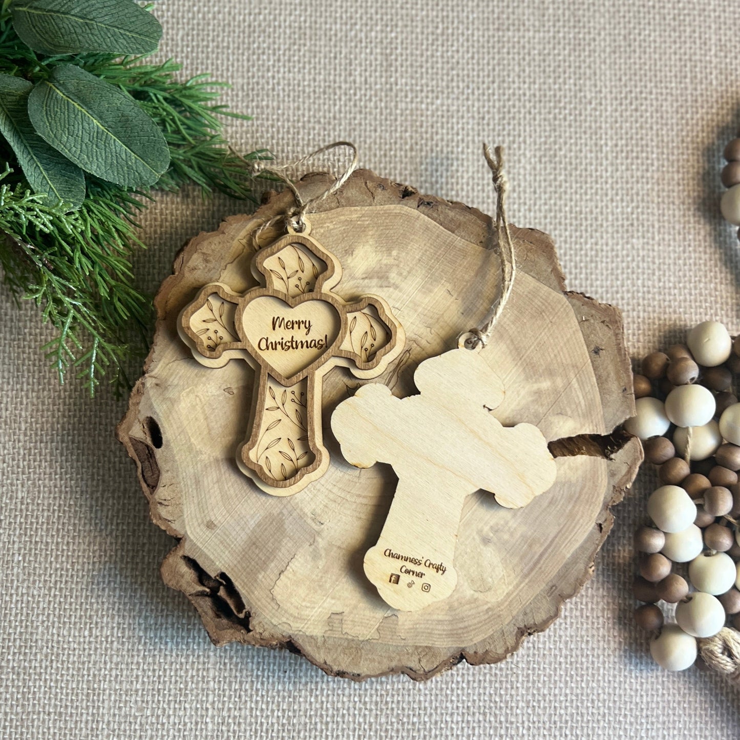 Cross Christmas Ornament