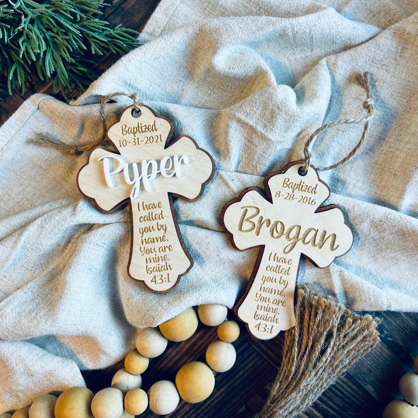 Baptism Cross Keepsake Ornament