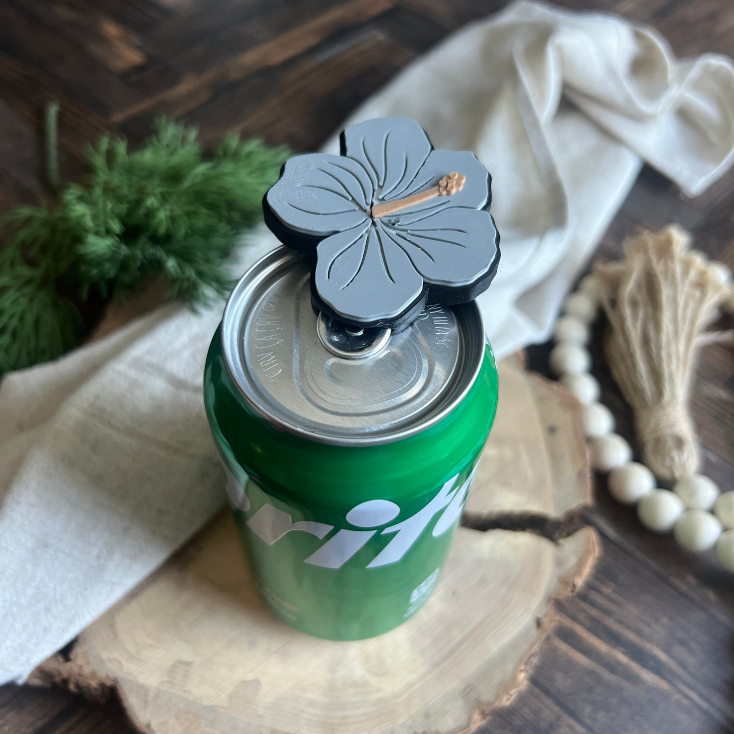 Hibiscus Soda Can Opener Keychain