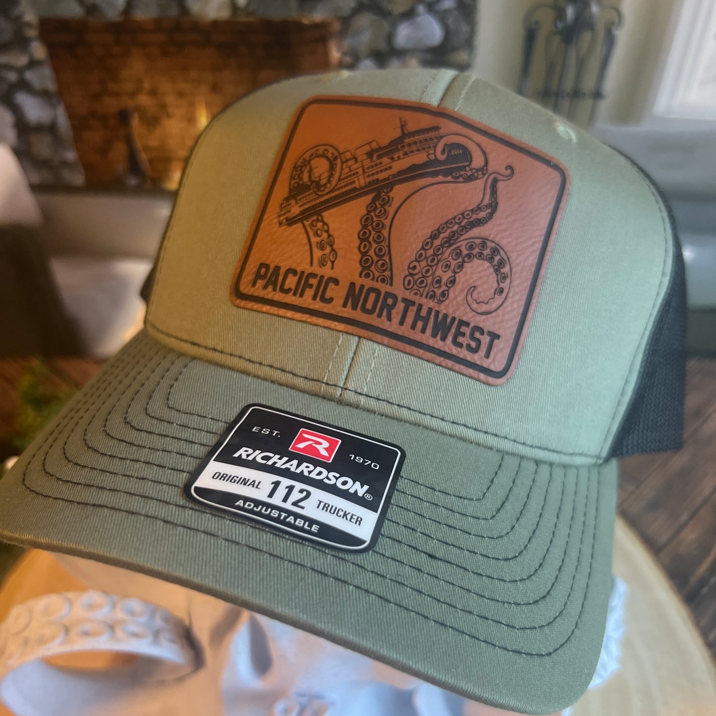 Pacific Northwest Ferry/Kraken 112 Loden/Black Richardson Trucker Hat
