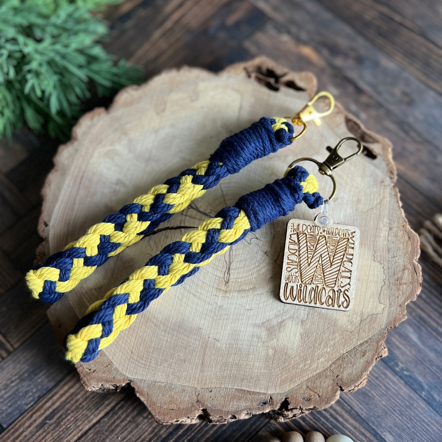 Wildcat Macrame Key Fob