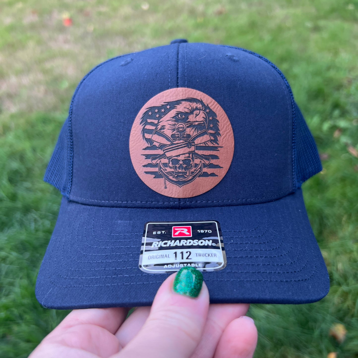 Navy Oar/Anchor/Dixie Cup Richardson 112 Trucker Hat