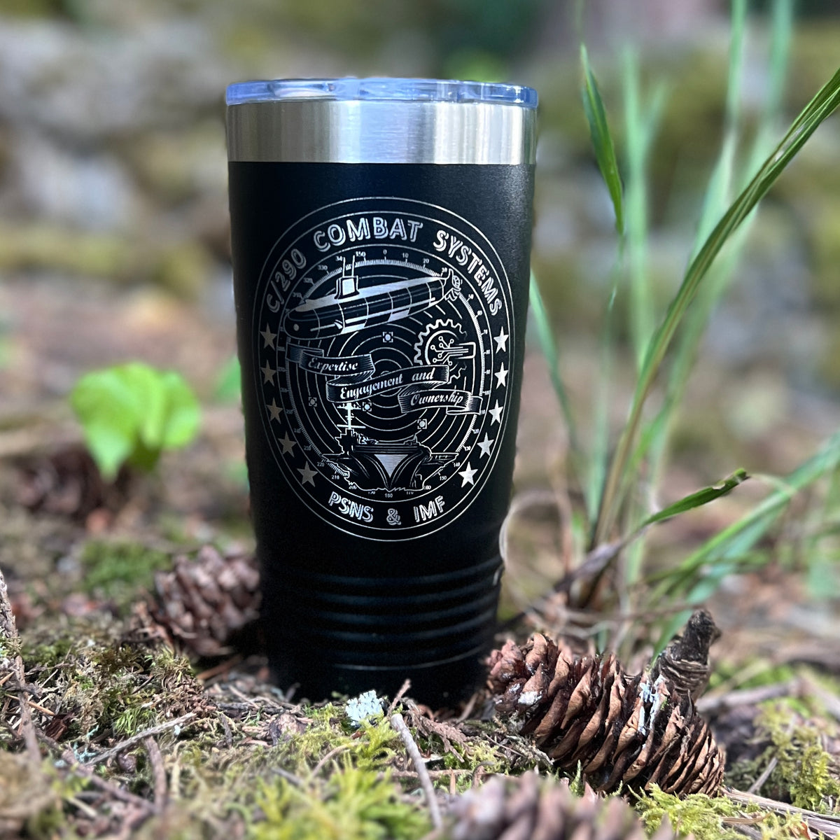 Code 120 Laser Engraved Travel Coffee Tumber