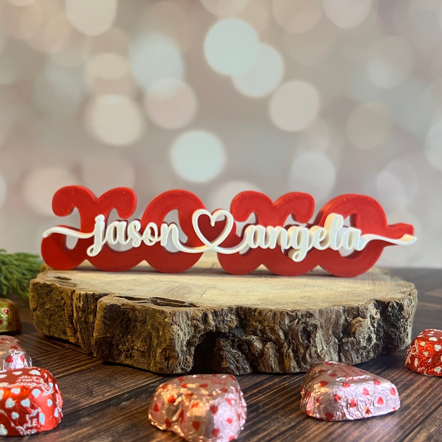 XOXO Personalized 3D Printed Sign