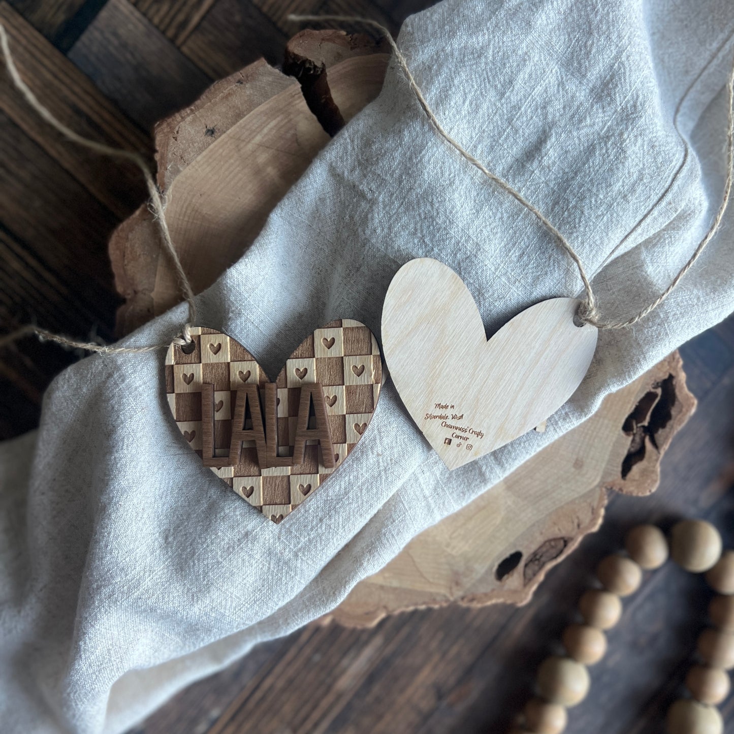 Heart Checkered Tag