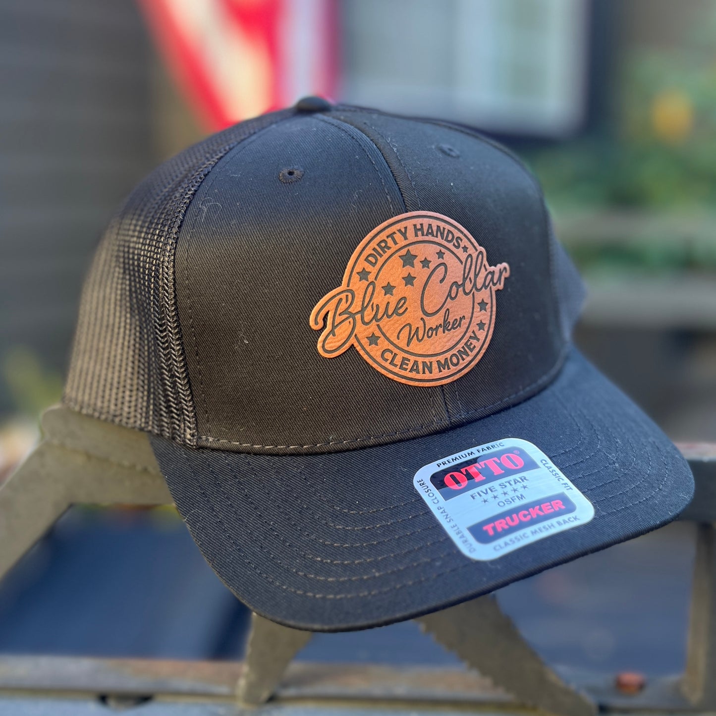 Blue Collar Worker Black OTTO Classic Fit Trucker Hat
