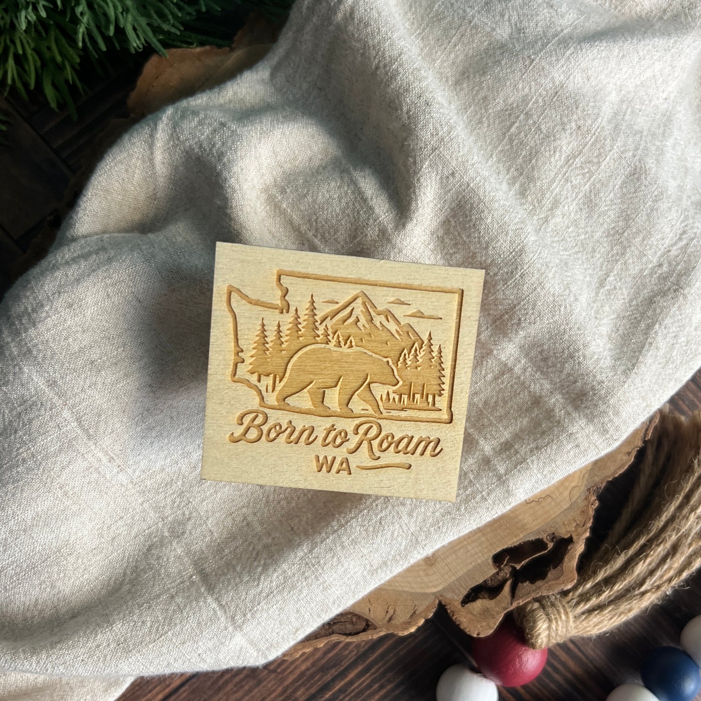 Born To Roam WA Magnet