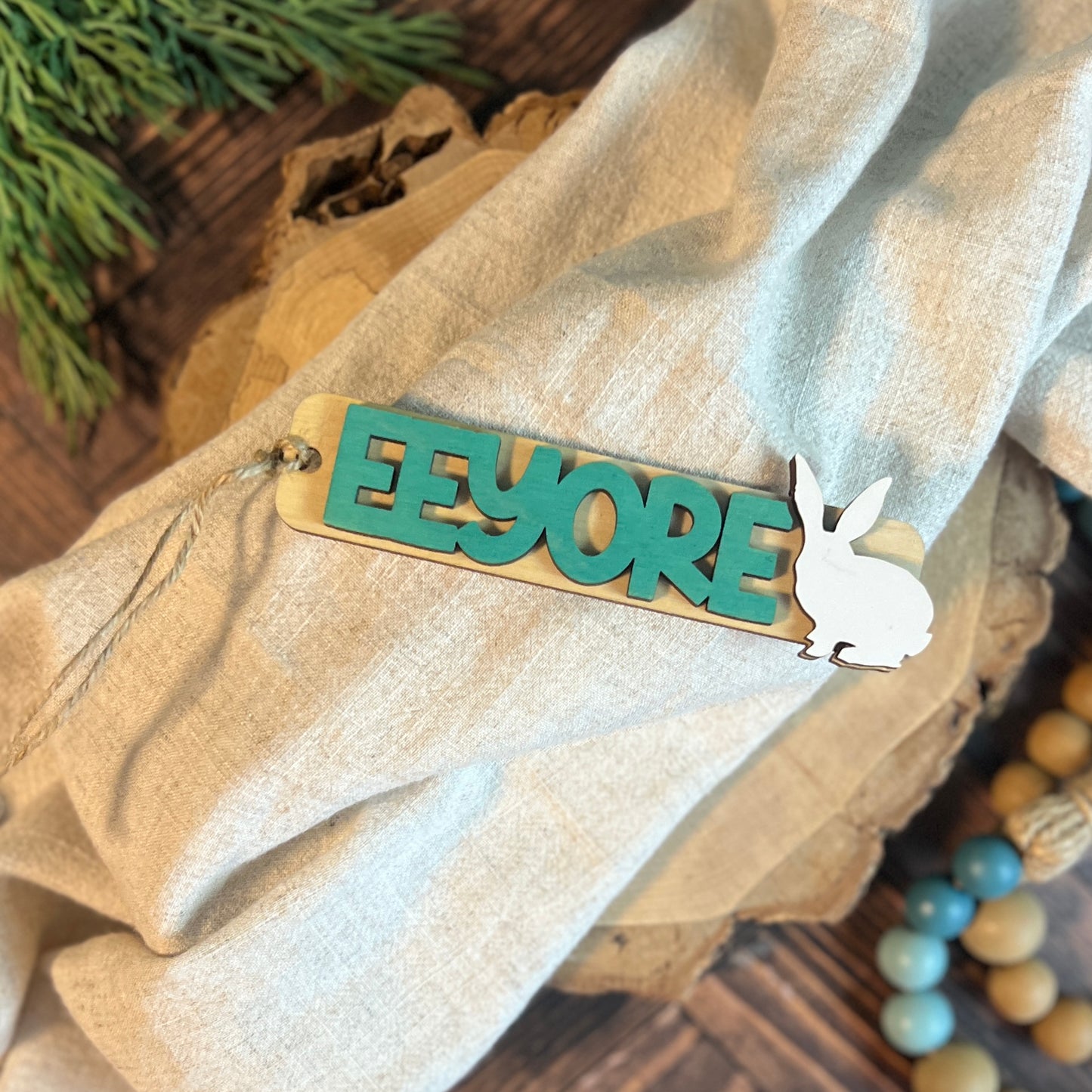 Bunny Name Basket tag
