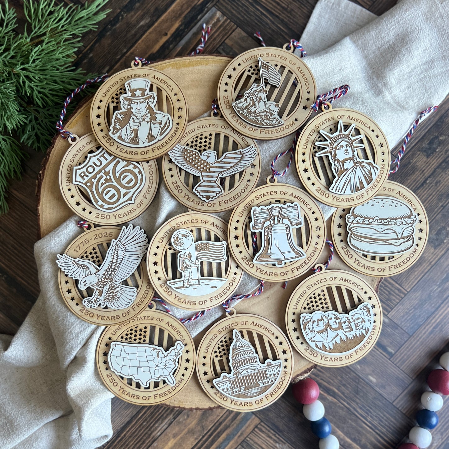 250th Anniversary Ornament USA