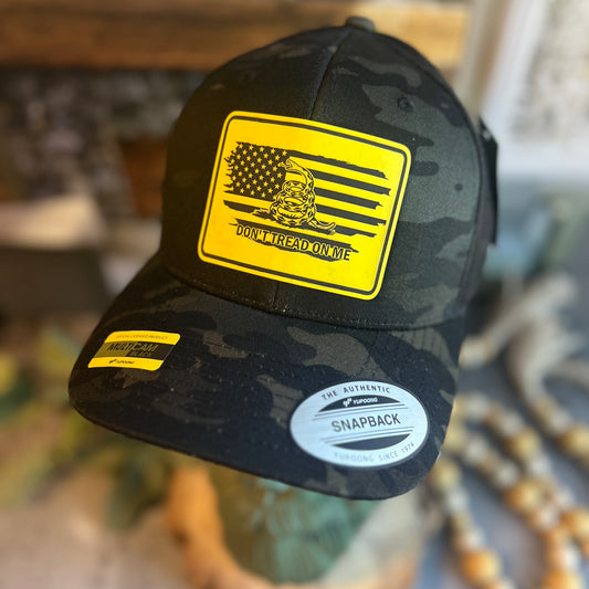 Don't Tread On Me Multi Cam Yupoong Retro Classic Trucker Hat