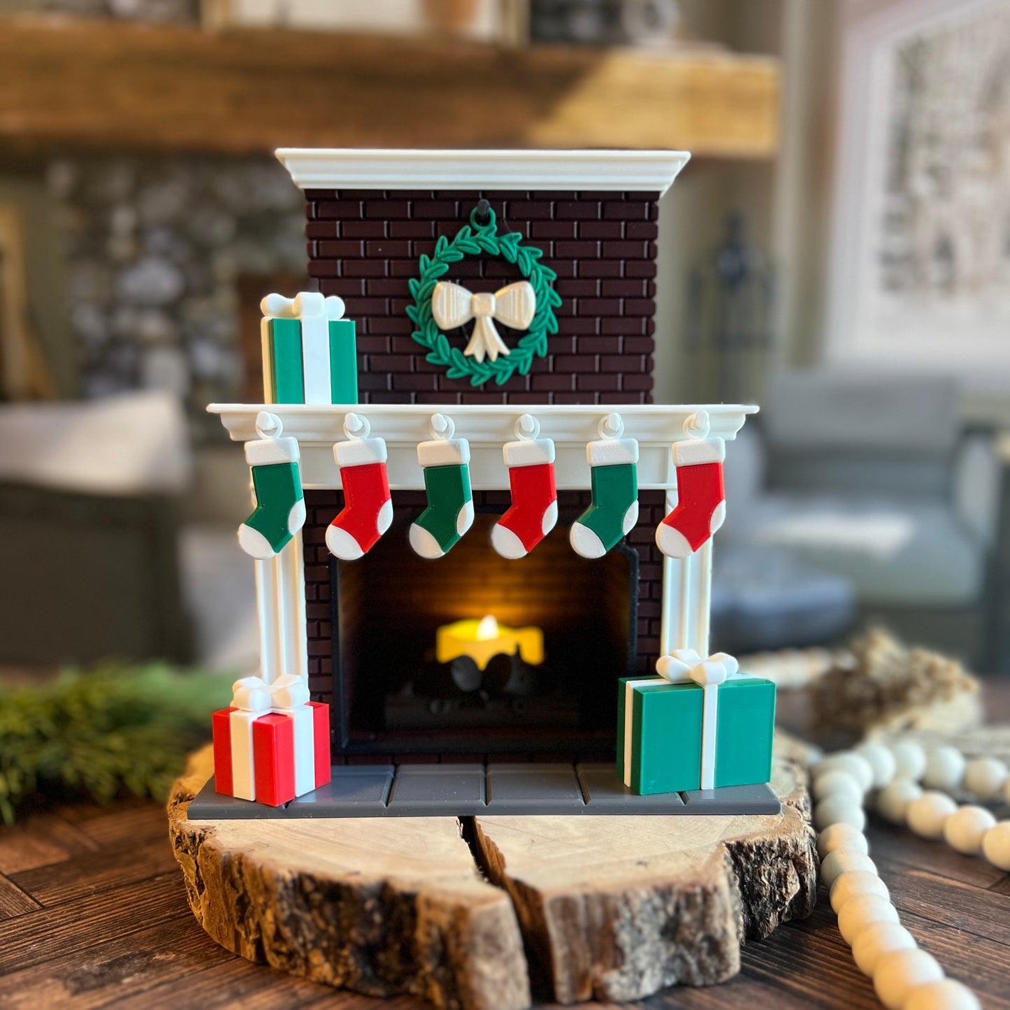 Christmas Miniature Tealight Fireplace