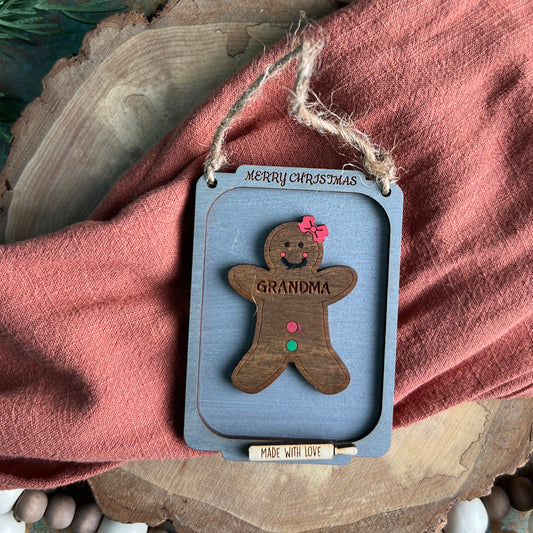 Grandma Gingerbread Cookie Sheet Ornament