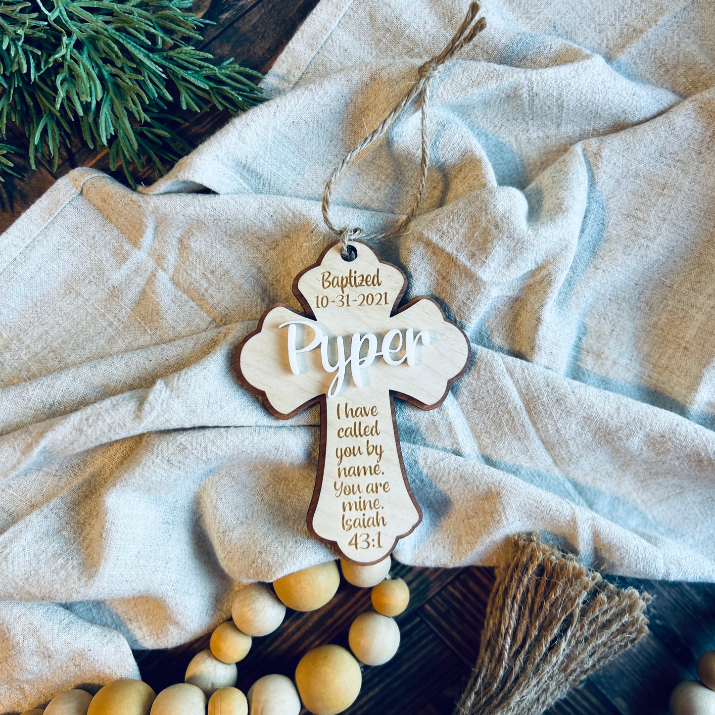 Baptism Cross Keepsake Ornament