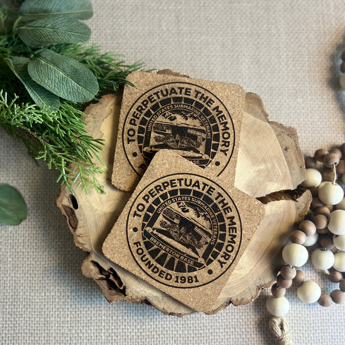 USSVI Bremerton Base Cork Coaster