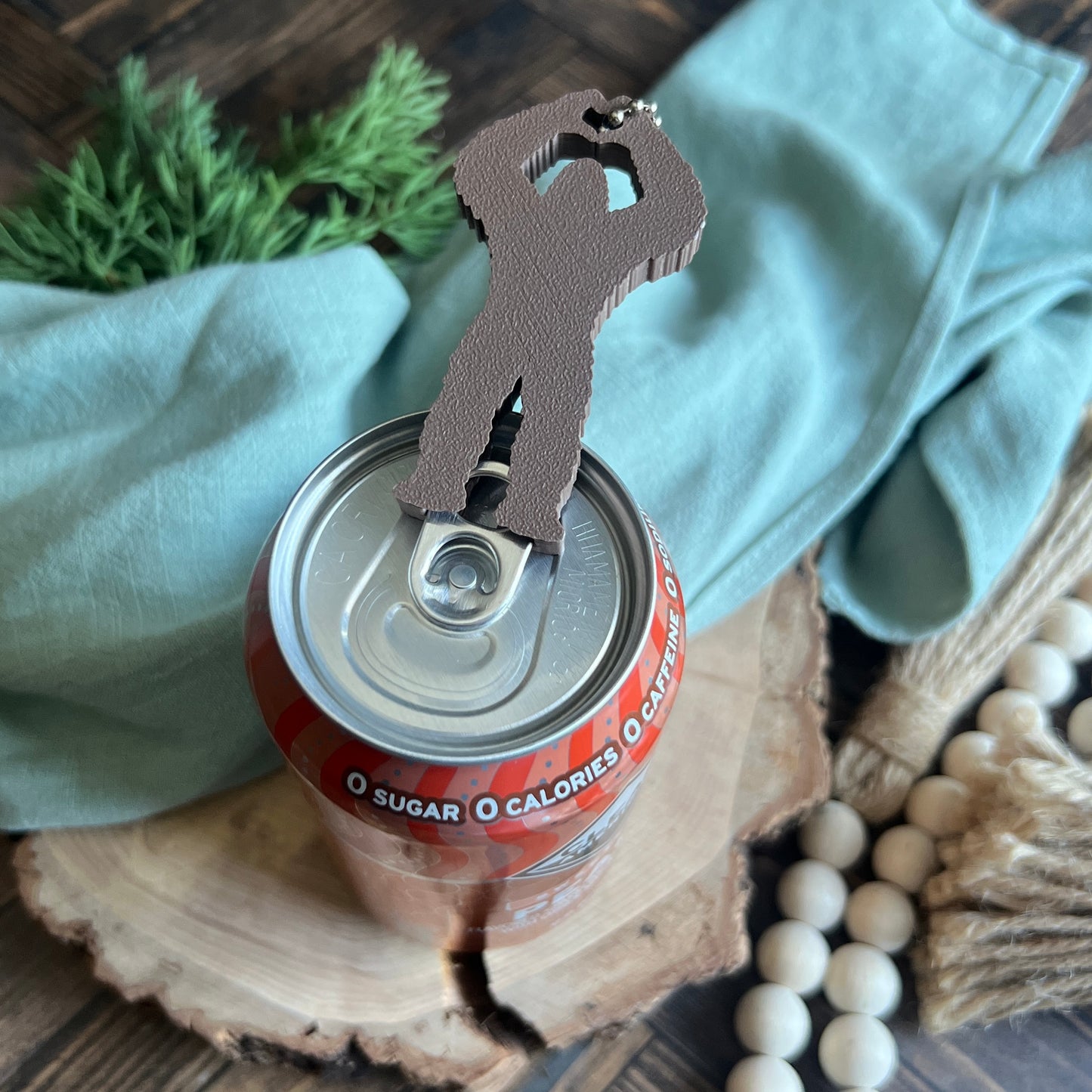 Bigfoot Soda Can Opener Keychain