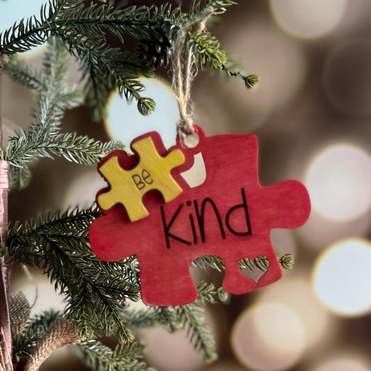 Be Kind Puzzle Piece Ornament