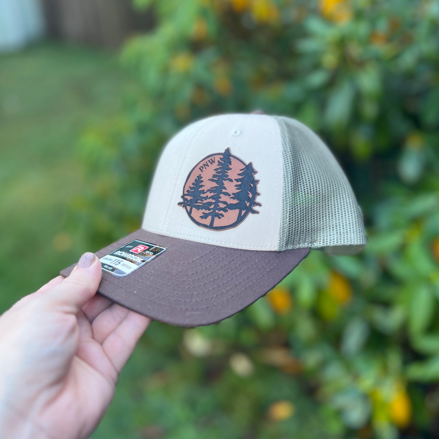 PNW Trees Tan/Loden/Brown Richardson 115 Hat