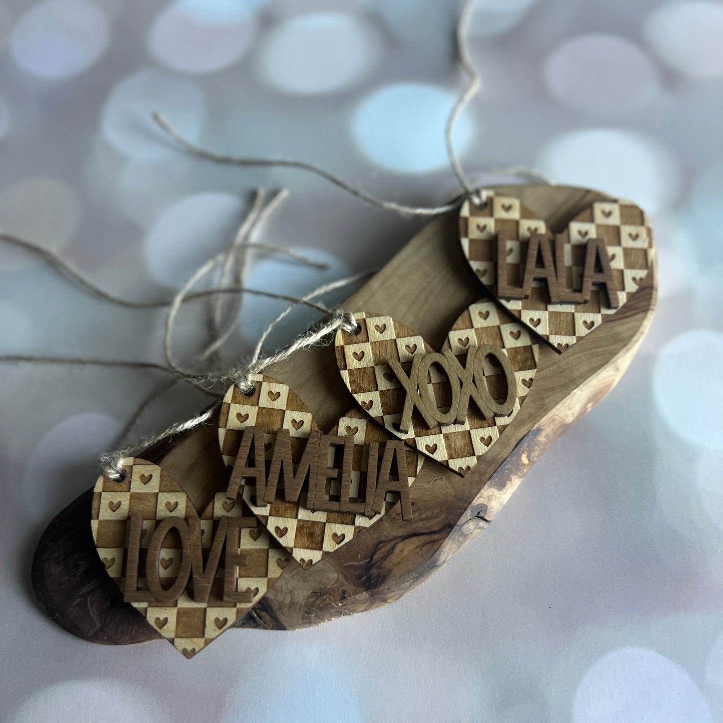Heart Checkered Tag