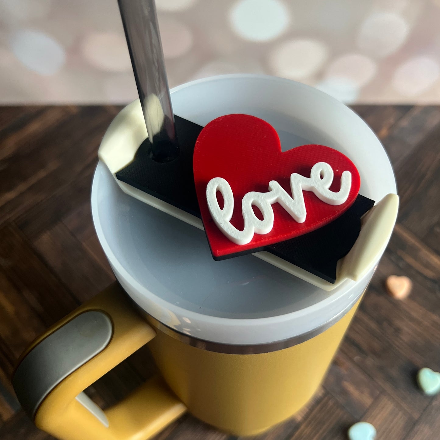 Heart Personalized Tumbler Topper
