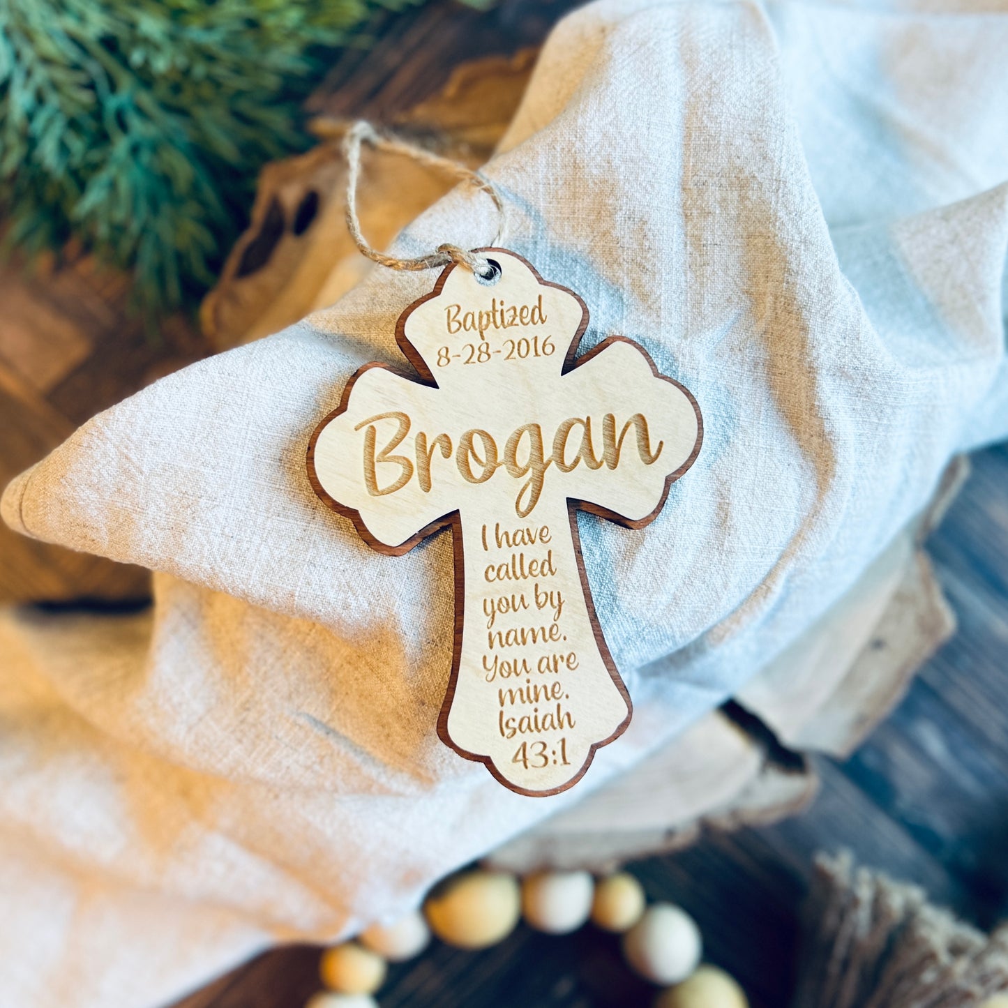 Baptism Cross Keepsake Ornament