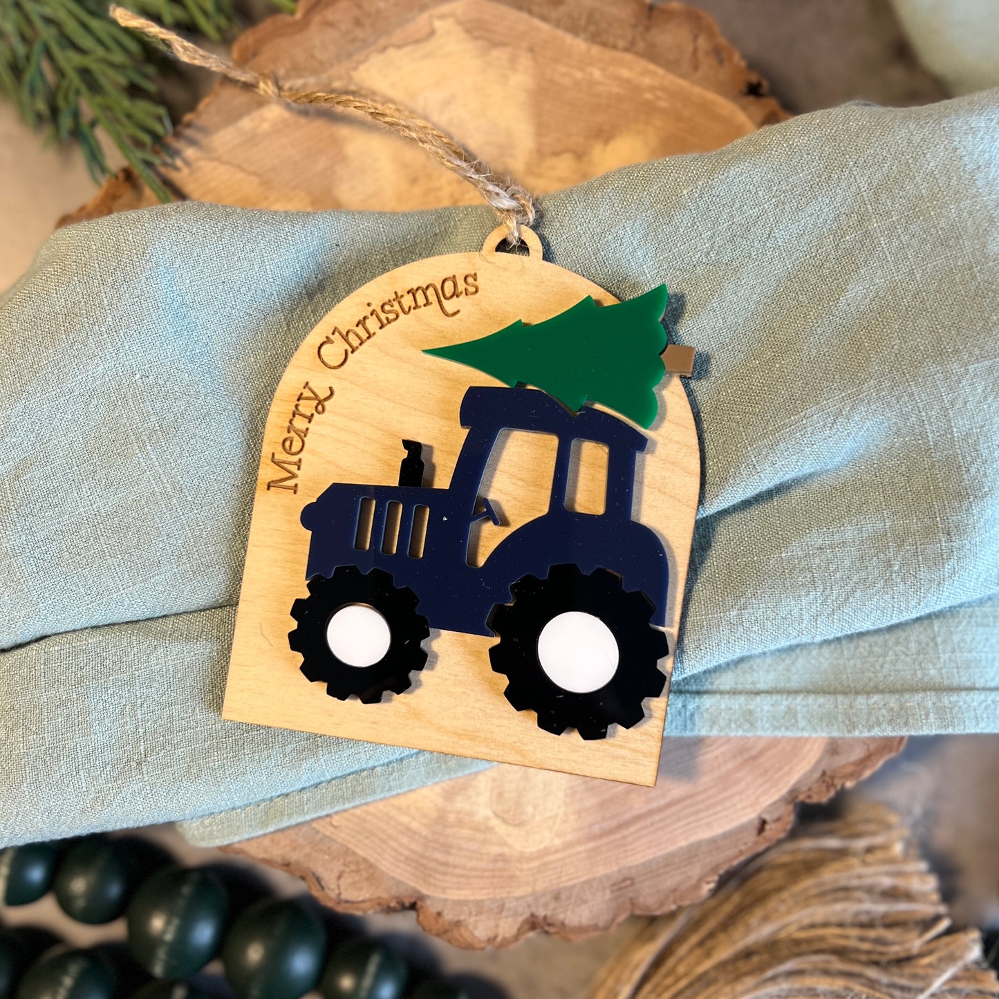 Tractor Christmas Ornament