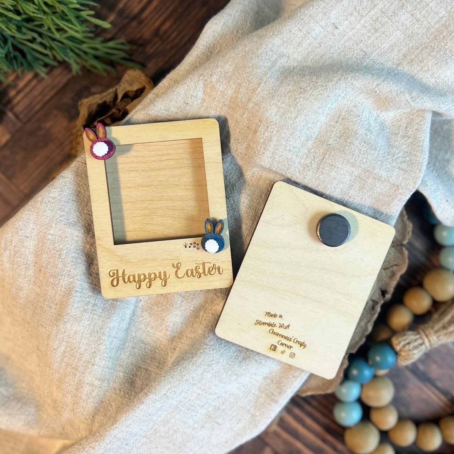 Happy Easter Mini Photo Frame Magnet