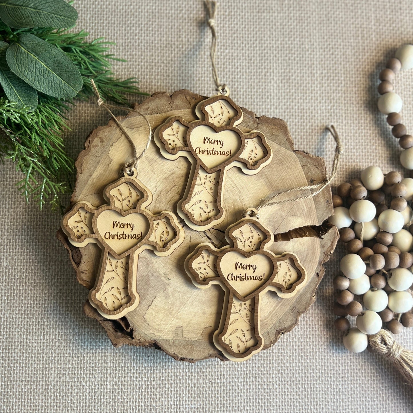 Cross Christmas Ornament