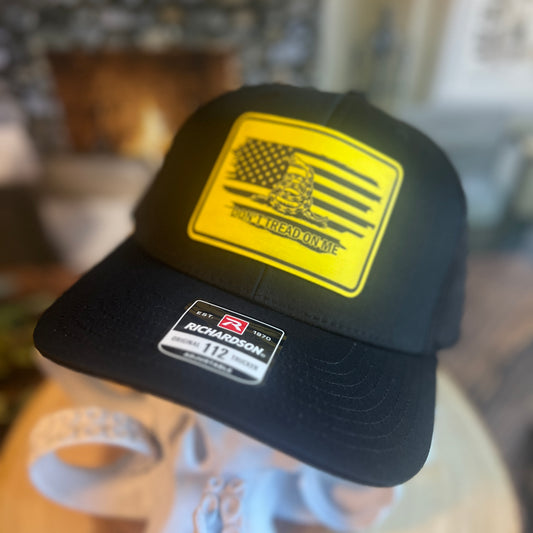 Don’t Tread On Me 112 Richardson Black Trucker Hat