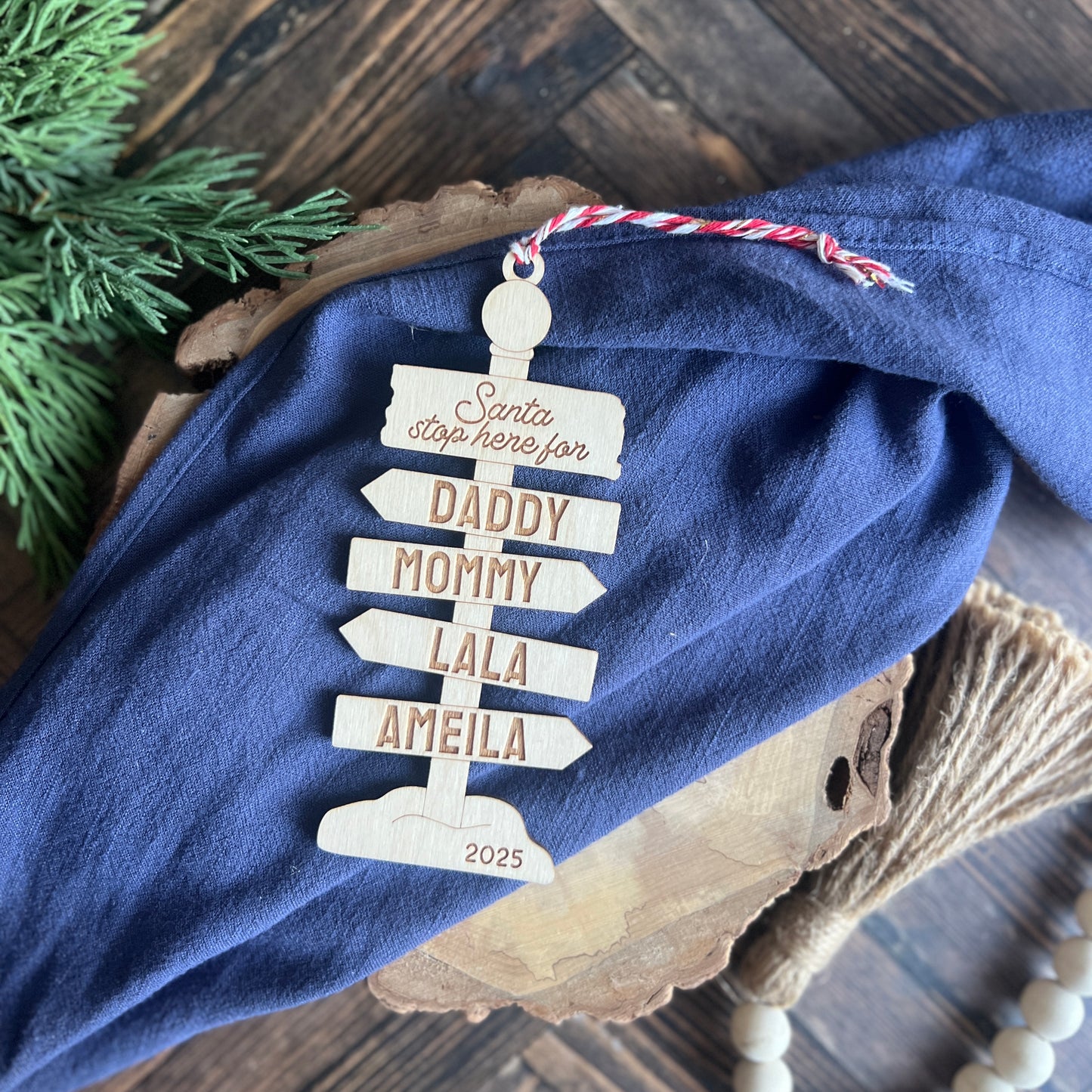 Santa Stop Here Ornament