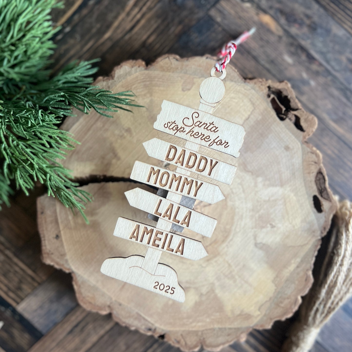 Santa Stop Here Ornament