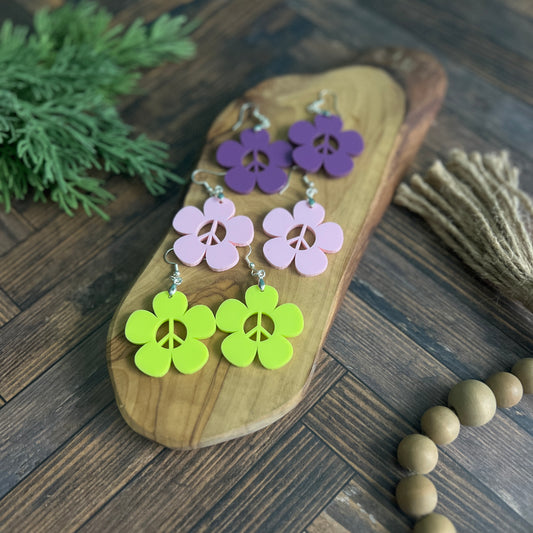 Peace Daisy Earrings