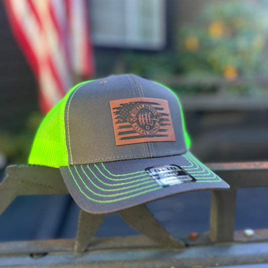 Dirty Money Clean Hands Charcoal Grey/Neon Green Otto Classic Fit Trucker Hat